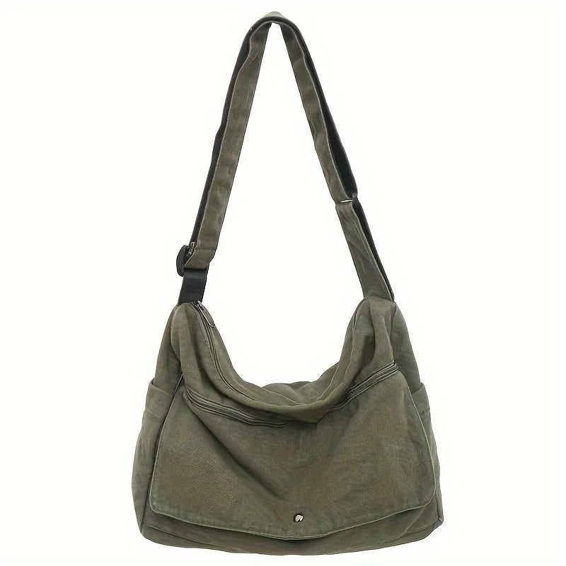 Large Canvas Hobo Crossbody Bag
