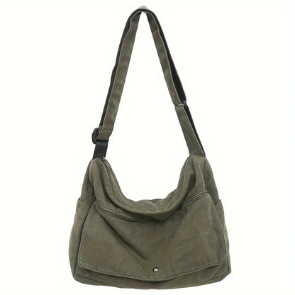 Large Canvas Hobo Crossbody Bag