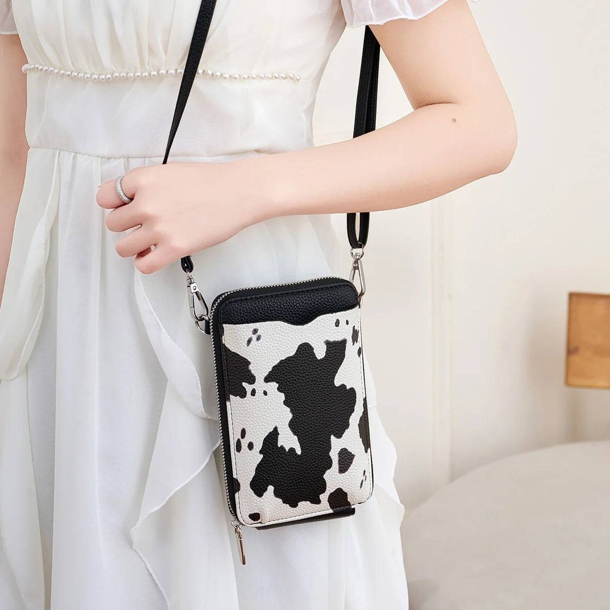 Women's Crossbody Phone Bag & Wallet – PU Leather Shoulder Purse