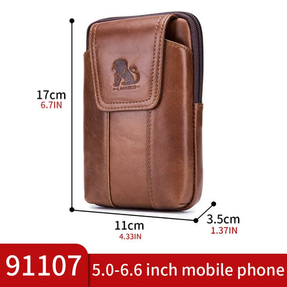 Men's Genuine Leather Belt Phone Holster