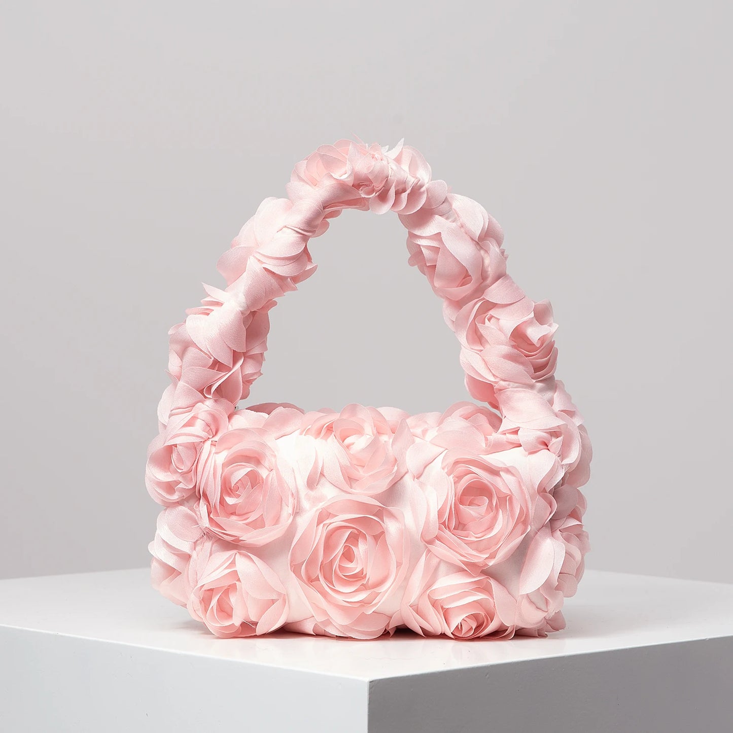 Wedding Party Dinner Bag Elegant Rose Handbag Sweet Cute Small Square Bag