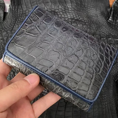 Crocodile Leather Short Wallet for Women – Multi-Color