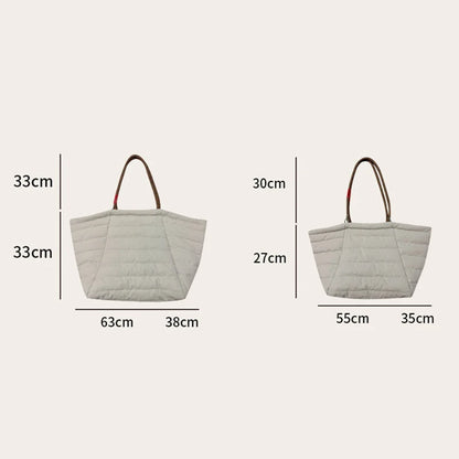 Quilted Puffer Tote Bag for Women – Lightweight Travel Shoulder Bag
