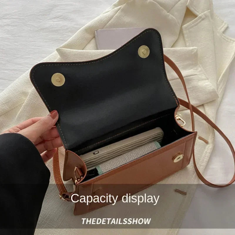 PU Leather Crossbody Bag for Women – Small Shoulder Handbag