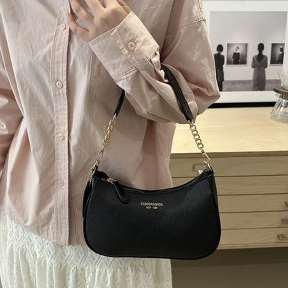 Lychee Pattern Shoulder Bag Women's Luxury Underarm Hobo