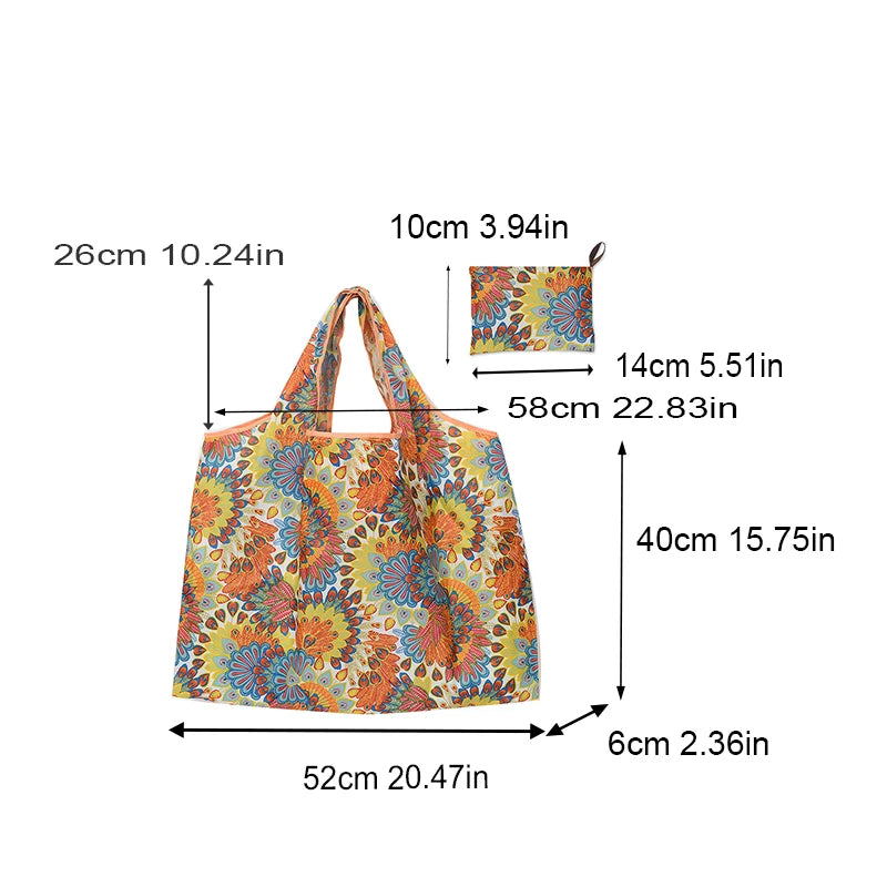 Large Capacity Foldable Reusable Shopping Bag – Eco-Friendly Tote