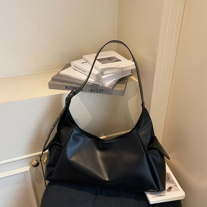 Casual Simple Large Capacity Shoulder Bag Winter Korean Version Temperament Tote Underarm