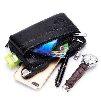 Men's Genuine Leather Waist Bag & Phone Pouch
