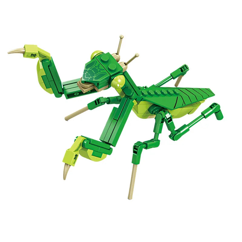 Wild Animal Building Blocks Kit – Fox, Wolf, Giraffe & More
