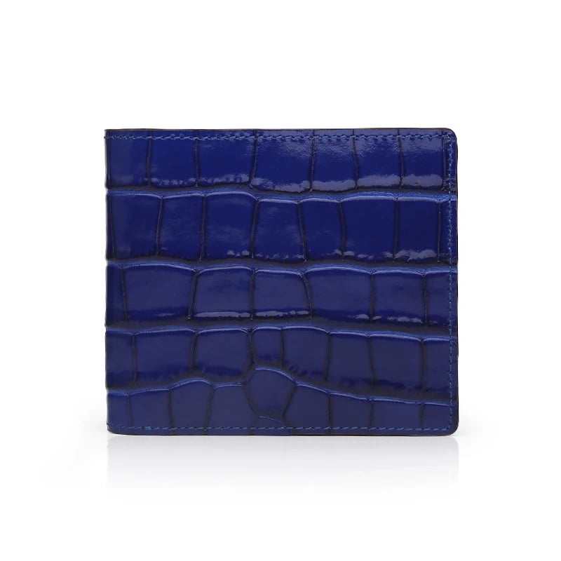 Crocodile Pattern Billfold Wallet – Custom Name Men's Luxury Gift
