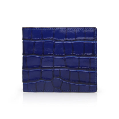 Crocodile Pattern Billfold Wallet – Custom Name Men's Luxury Gift