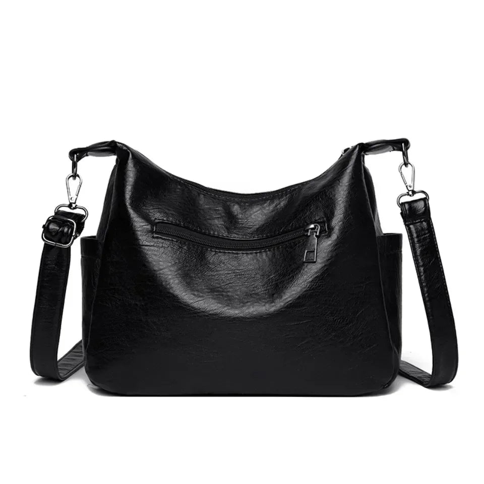 Large Capacity PU Leather Crossbody Shoulder Bag for Women