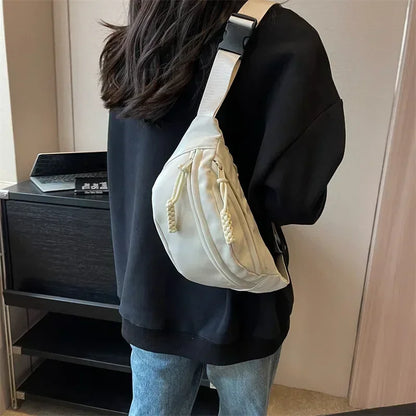 Canvas Crossbody Fanny Pack for Women – Casual Sling Waist Bag