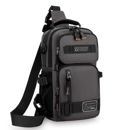 Men's Crossbody Chest Bag – Oxford Sling Pack with Multi-Pockets