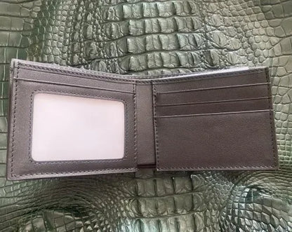 Men's Genuine Crocodile Leather Bifold Wallet