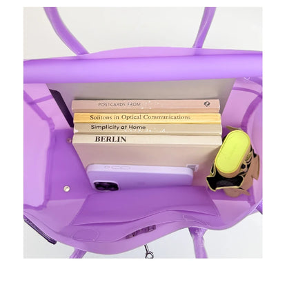 Y2K Jelly Tote Bag - PVC Candy Color Shoulder Bag for Women