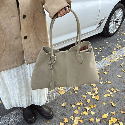 Suede Tote Bag – Large Capacity Korean Style Shoulder Handbag