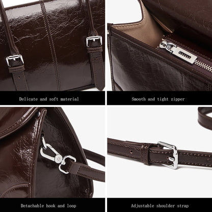 Foxer Women S Shoulder Bag Genuine Leather Retro Female Tote Underarm Versatile Large Capacity