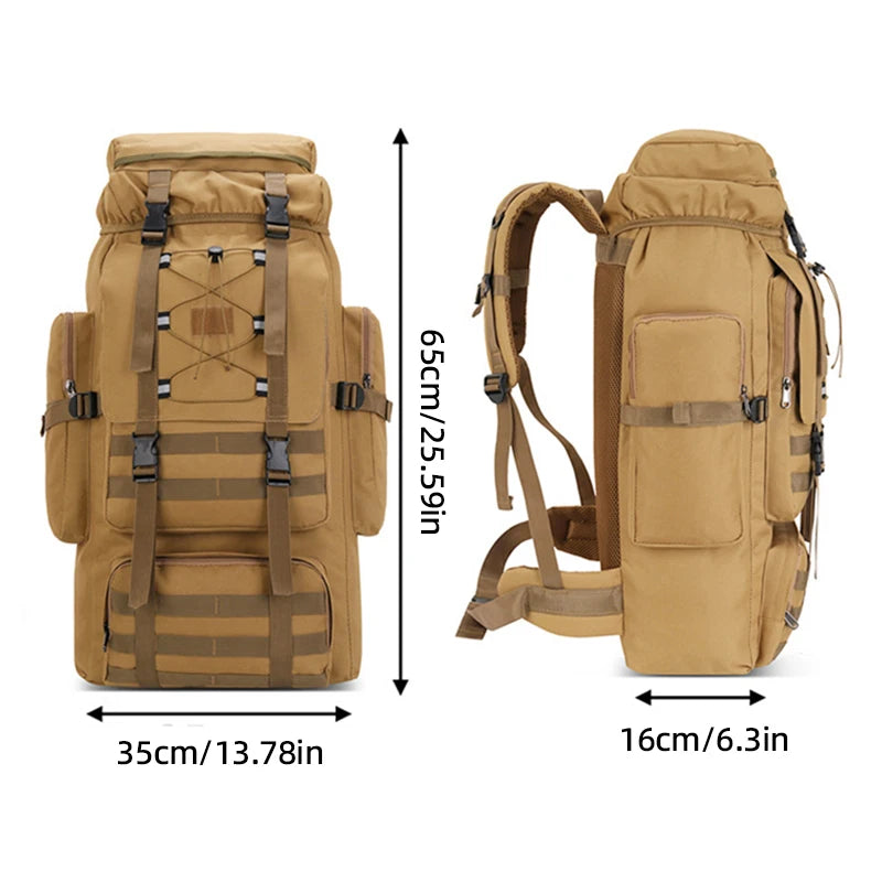 80L Large Hiking Backpack for Men – Camping & Mountaineering