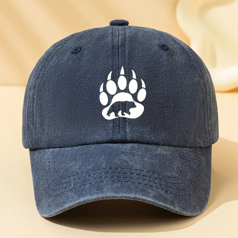 Bear Paw Print Baseball Cap – Unisex Trucker Hat