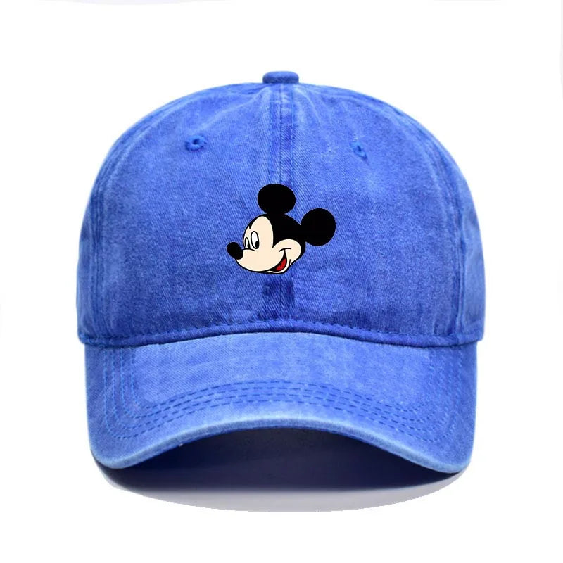 Cartoon Print Washed Baseball Cap – Unisex Vintage Snapback Hat