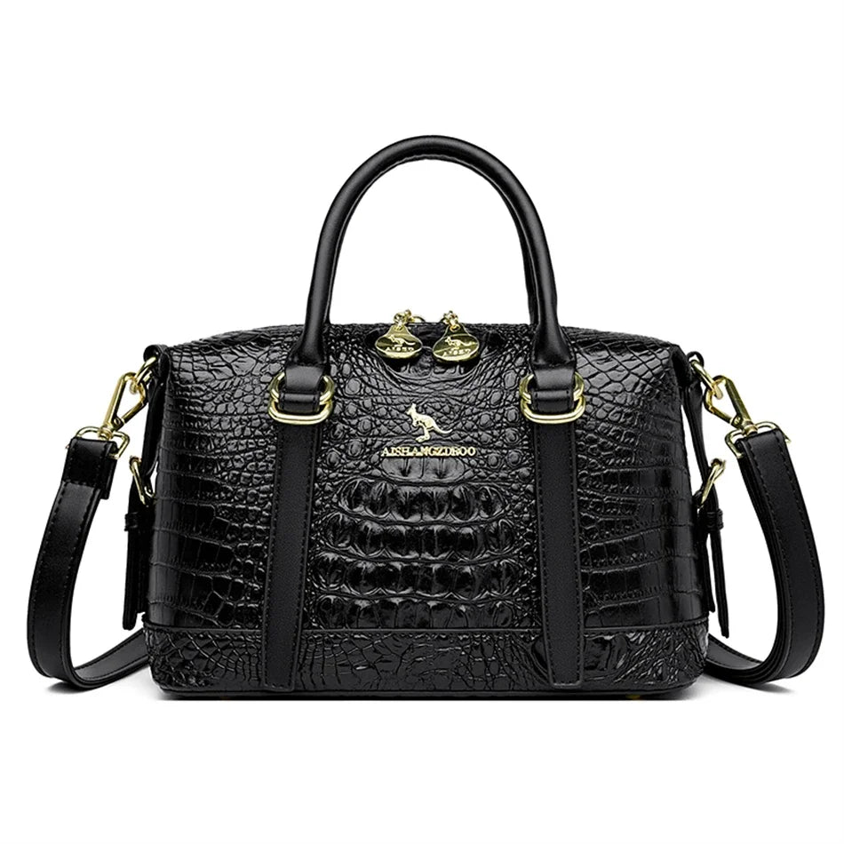 Crocodile Pattern Tote Bag for Women – Luxury Handbag & Crossbody