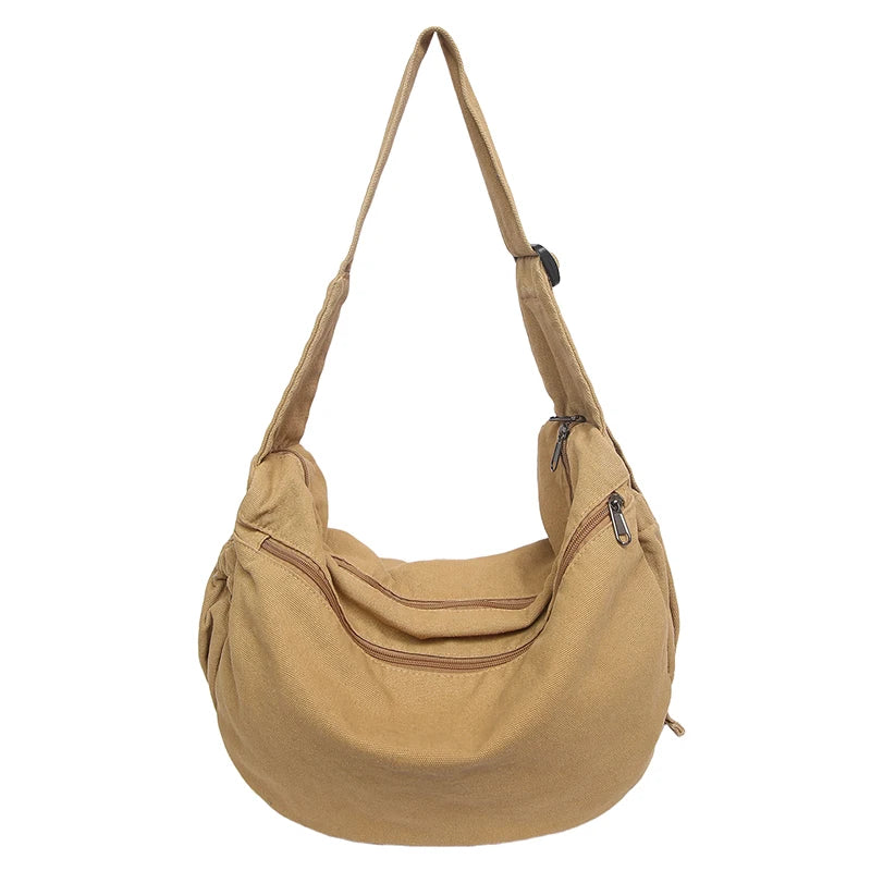 Canvas Shoulder Bag for Women – Casual Crossbody Messenger Bag