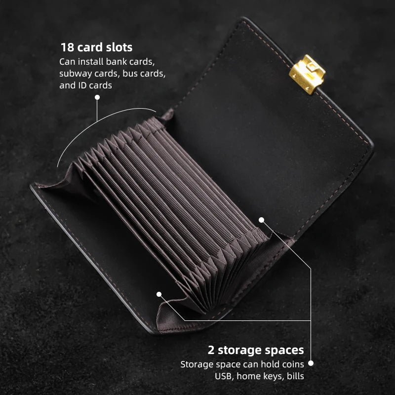 Genuine Leather Floral Embossed Wallet – Multi-Slot Card Holder