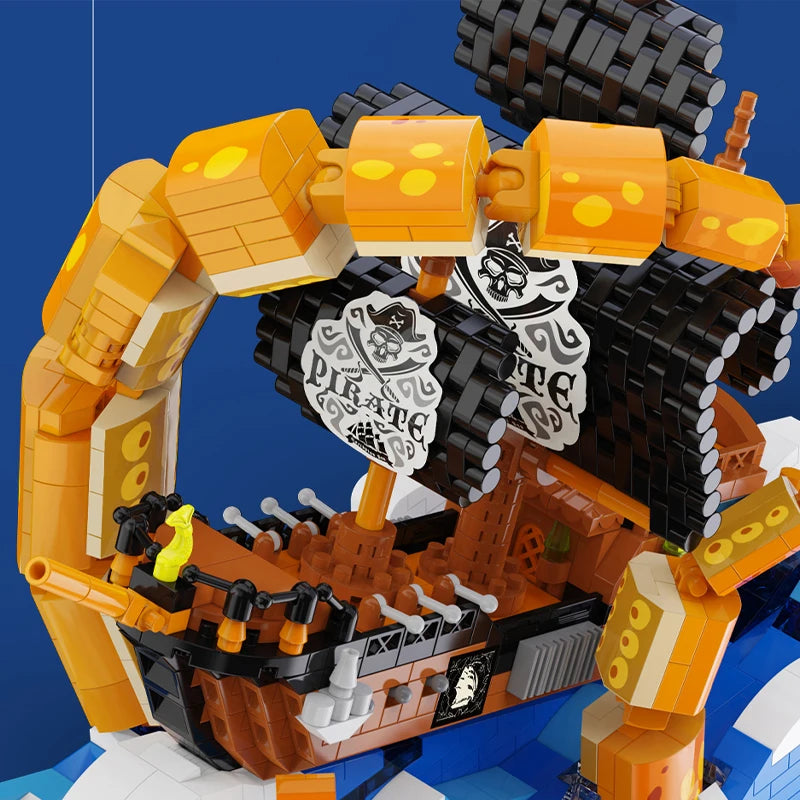 Kraken Attack Pirate Ship MOC Building Blocks Set