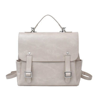 Leather Women's Backpack – Vintage College Style Shoulder Bag