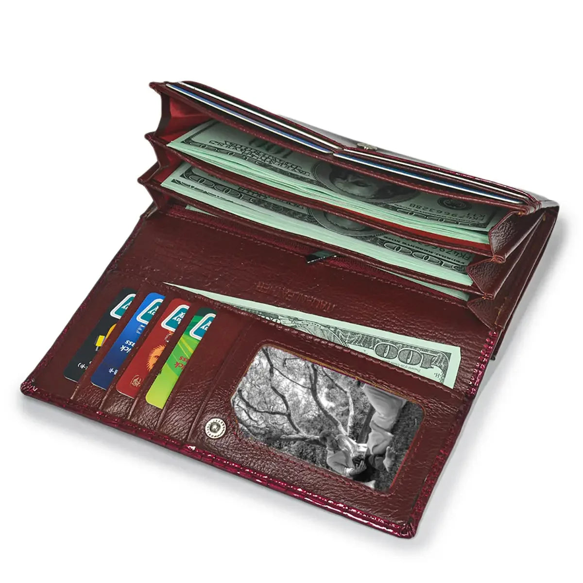 Luxury Alligator Leather Long Wallet for Women