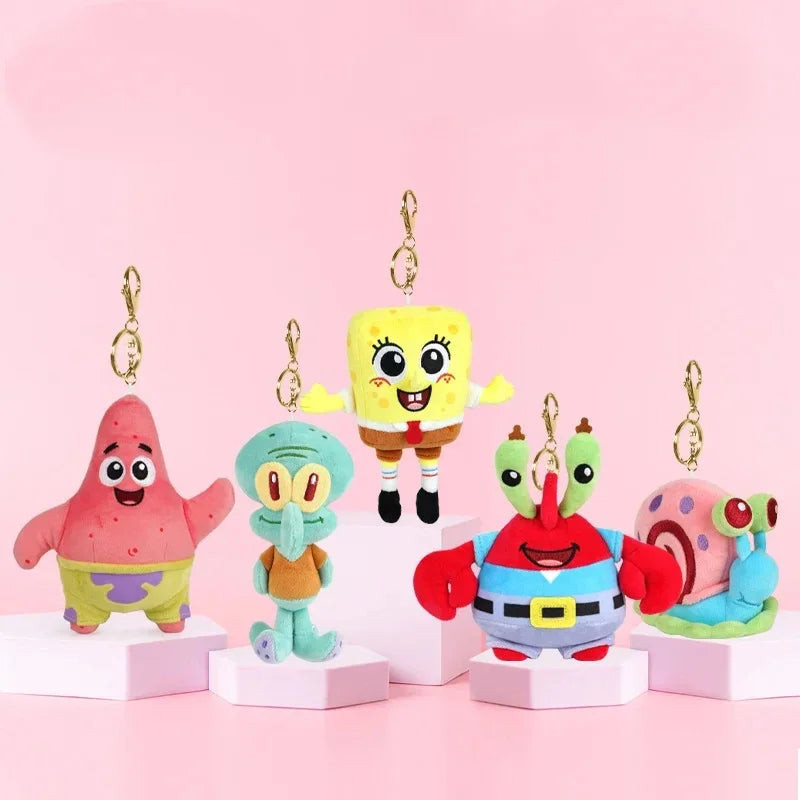 SpongeBob Plush Keychain – Kawaii Cartoon Bag Charm