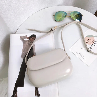 Women Messenger Bag Pu Leather Shiny Shoulder Hard Flip Buckle Mobile Phone Outing Coin Purse