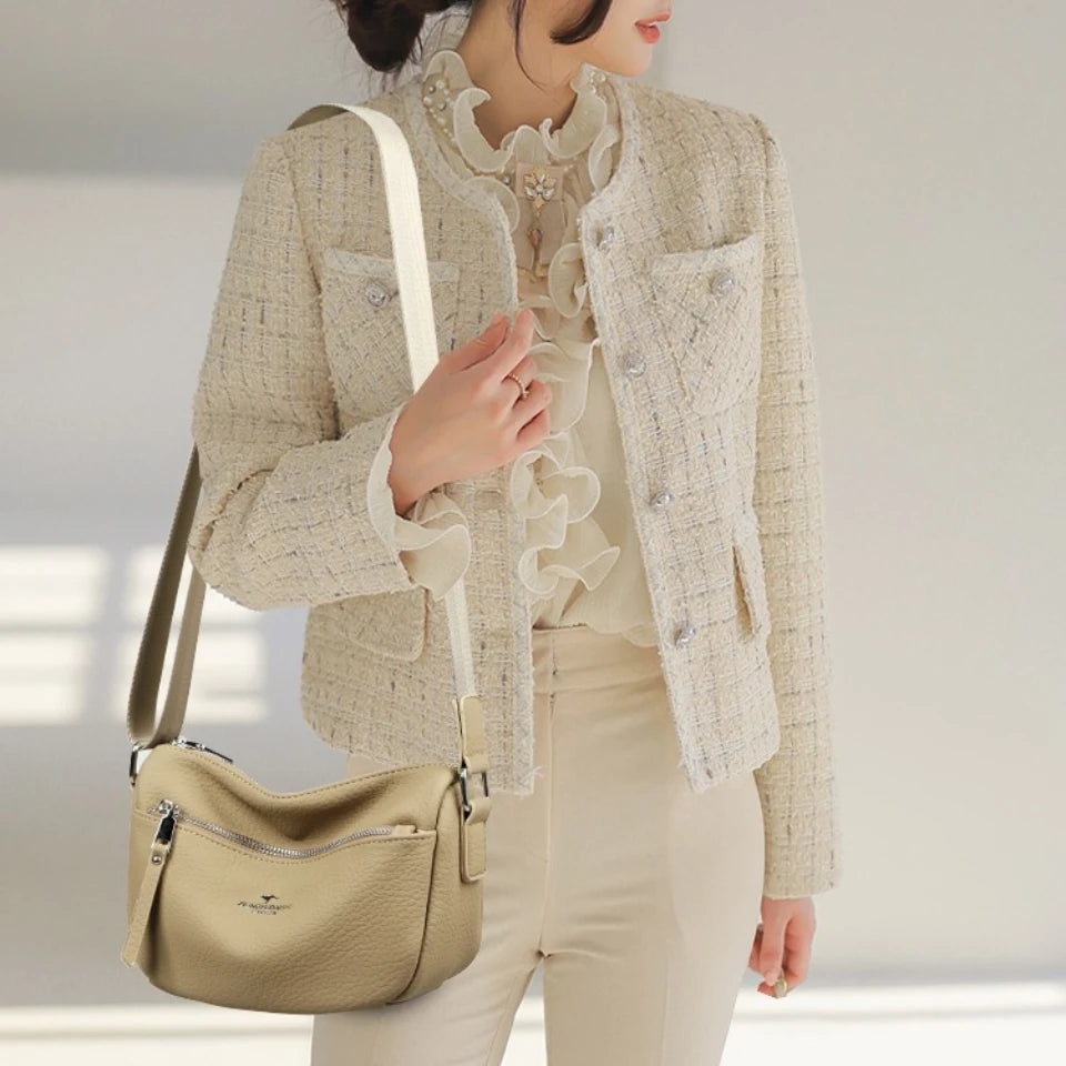 Leather Crossbody Bag – Women's Luxury Soft Shoulder Bag