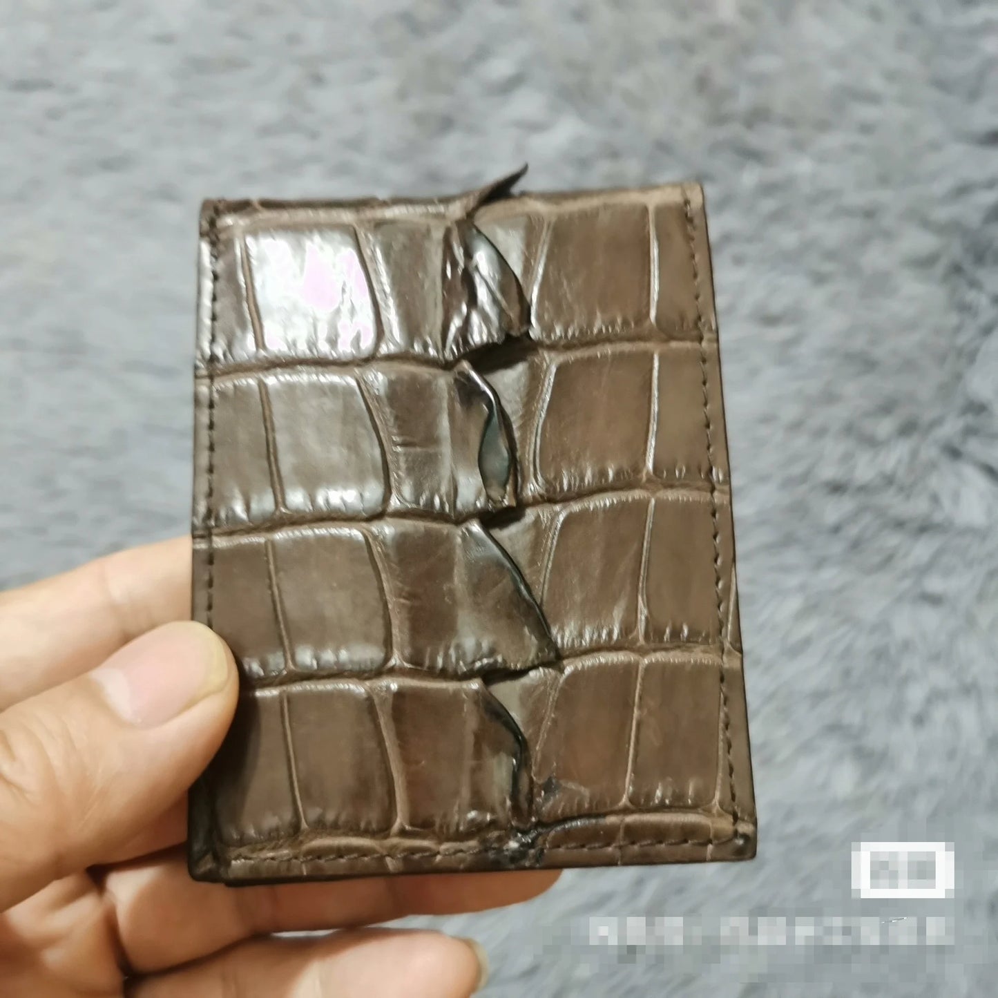 Crocodile Leather Card Holder Wallet for Men – Slim & Stylish