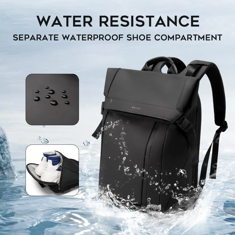 Bange BG-7700 Waterproof Laptop Backpack – 15.6" Flap-Top Fashion Rucksack