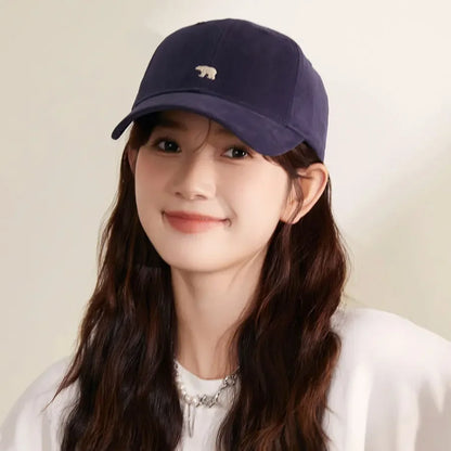 XL Big Head Baseball Cap – Polar Bear Embroidery Sun Visor