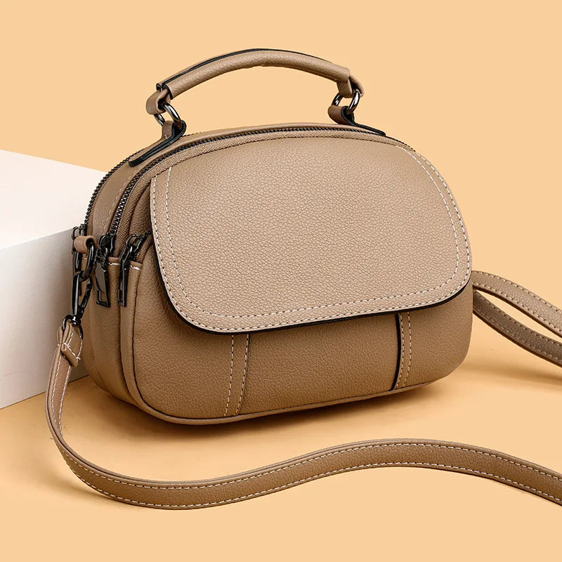 PU Leather Crossbody Bag for Women – Retro Shell Shoulder Bag