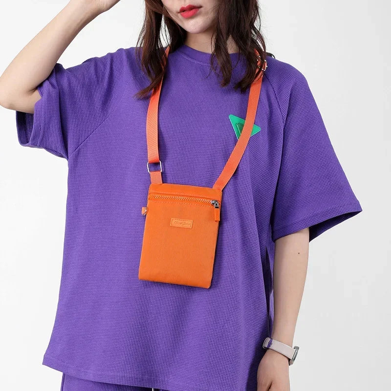 Canvas Mini Nylon Phone Zero Version Mobile Sweet Korean Bag Neck Versatile Fresh Shoulder Girl