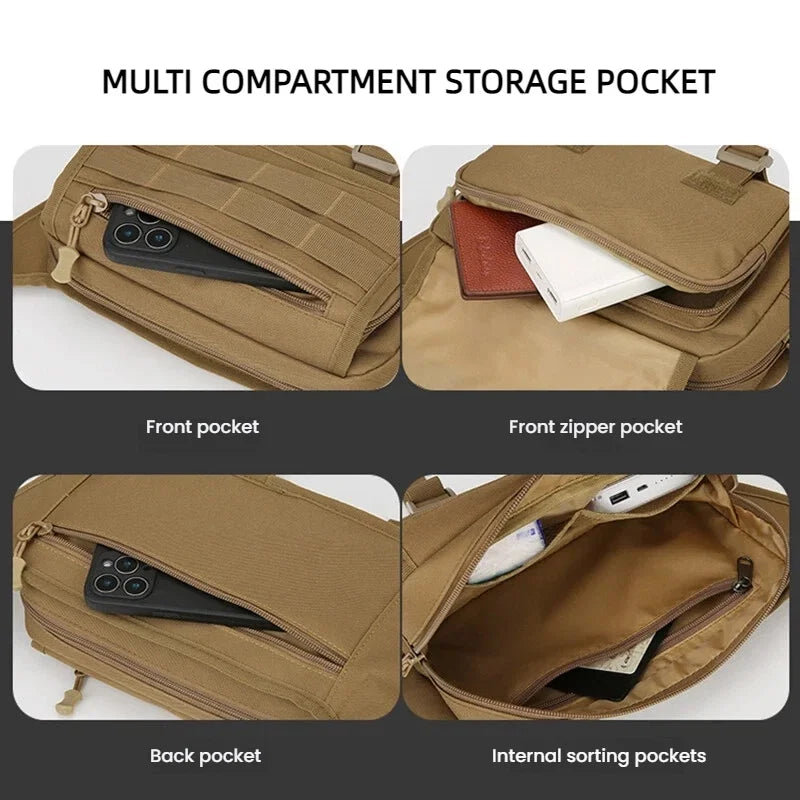 Tactical Waist Bag for Men – Multi-Pocket Sling Pack