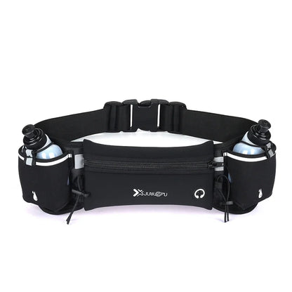 Running Belt Waist Bag - Dual Pocket Phone & Water Bottle Holder for Women
