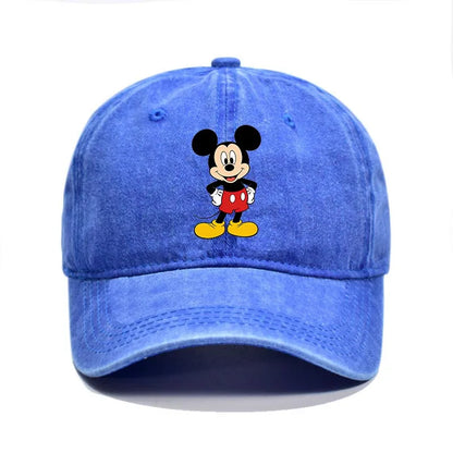 Cartoon Print Washed Baseball Cap – Unisex Vintage Snapback Hat