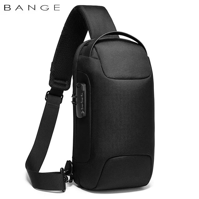 Bange Anti-Theft Chest Bag – Men's Waterproof Crossbody Sling with USB Charging