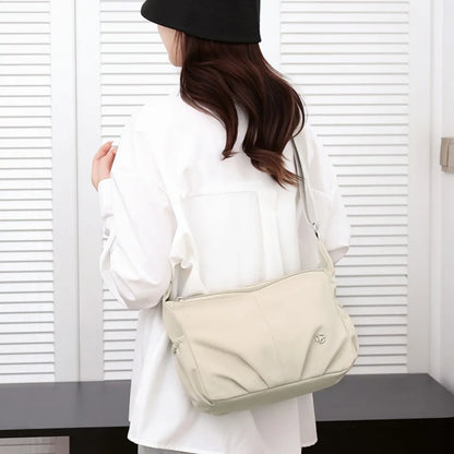 Women's Waterproof Nylon Crossbody Bag – 2-Layer Lightweight Shoulder Hobo Bag