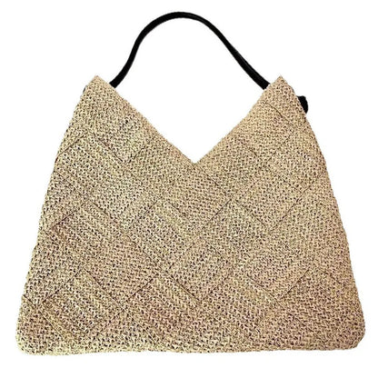 Women S Shoulder Bags Casual Cotton Thread Wicker Woven Ladies Handmade Totes Large Capacity Summer