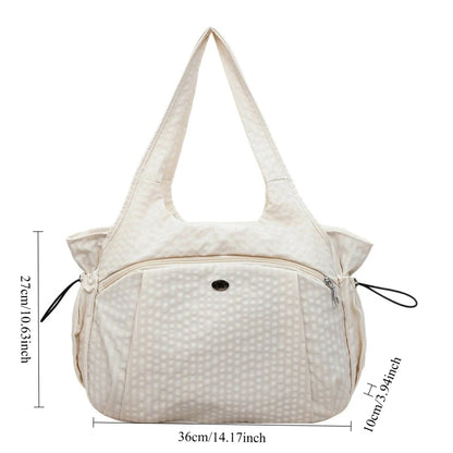 Fashionable Texture Simple Shoulder Bags Lightweight Large Capacity Plaid Storage Crossbody Handle