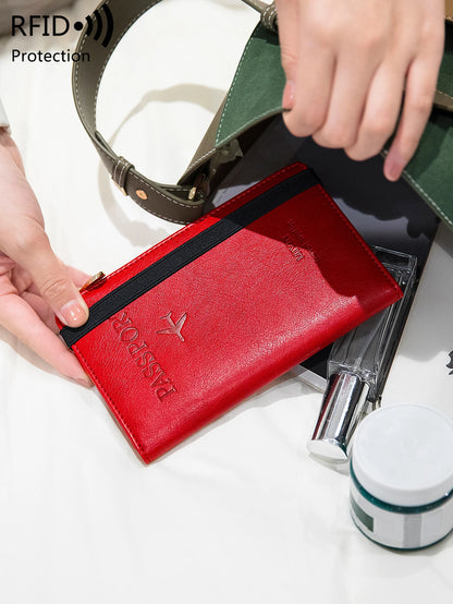 RFID Blocking Passport Holder – Protective Travel Document Case for Women & Men