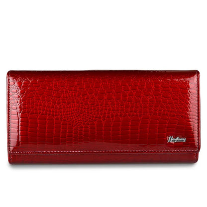 Alligator Pattern Women's Genuine Leather Clutch Wallet