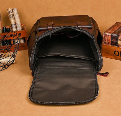Genuine Leather Women's Vintage Backpack – Cowhide Retro Bag