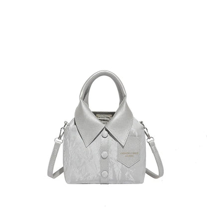 Shirt-Style Crossbody Bag – Minimalist Women's Shoulder Handbag